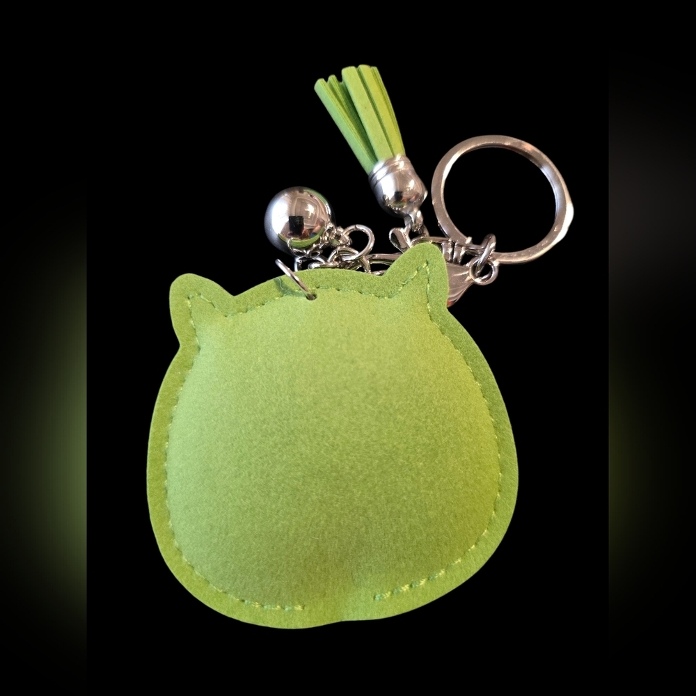 Green Rhinestone Monster Bag Charm Keychain - Picture 2 of 2